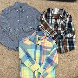 Colorful Plaid and Checkered Kids Shirts Set